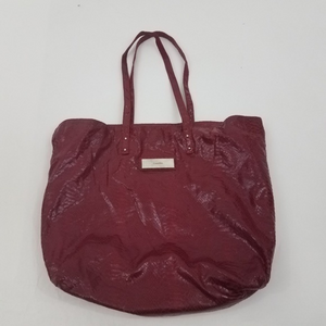 ! Calvin Klein Purse Tote Bucket Red Snake‎ Print A